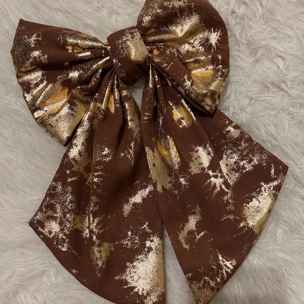 Anthropologie jumbo Shimmer Hair Bow